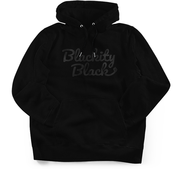 Blackity Black on Black Hoodie